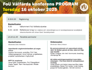 FoU Välfärds konferens 16 - 17 oktober